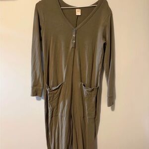 Smash + Tess Khaki Long Sleeve romper